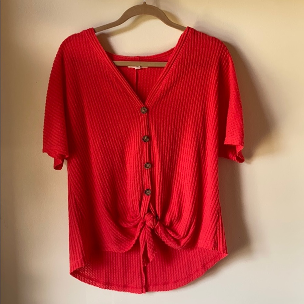 Nordstrom Socialite tie front top
